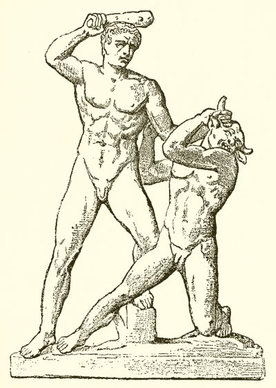 Tezeusz i Minotaur autorstwa English School