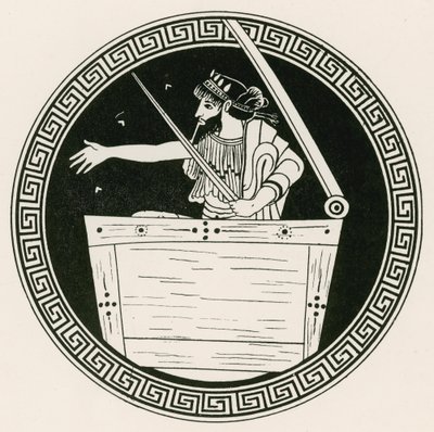 Thoas w klatce piersiowej (grawerunek) autorstwa English School