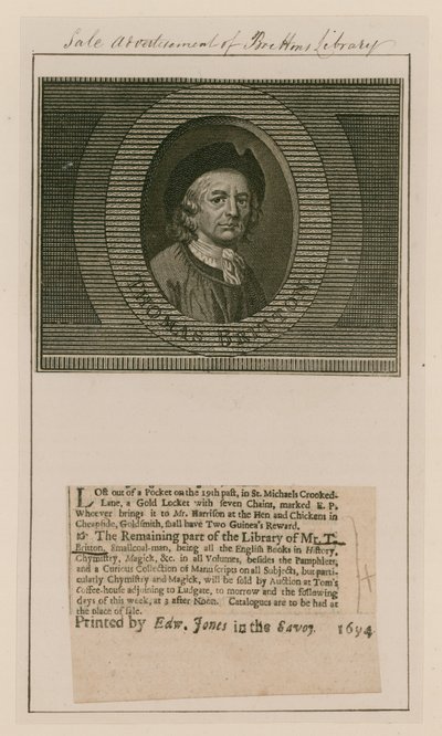 Thomas Britton, muzyczny mały człowiek węgla autorstwa English School