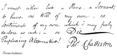 Thomas Chatterton autorstwa English School