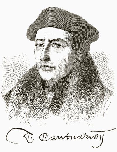 Thomas Cranmer, z „The National and Domestic History of England” Williama Hickmana Smitha Aubreya (1858-1916) opublikowanego w Londynie ok. 1890 r. autorstwa English School