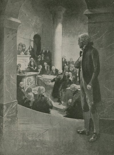 Thomas Jefferson słucha mowy o zdradzie autorstwa English School
