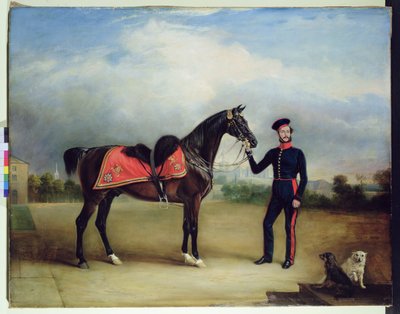 Thomas Oliver Gascoigne z Królewskiej Gwardii Konnej (olej na płótnie) autorstwa English School