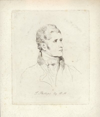 Thomas Phillips, angielski malarz portretowy i tematyczny. Trawienie autorstwa Mary Dawson Turner autorstwa English School