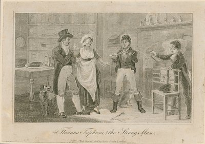 Thomas Topham, silny człowiek Islington autorstwa English School