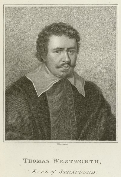 Thomas Wentworth, hrabia Strafford (grawerowanie) autorstwa English School