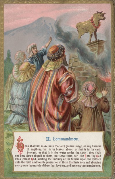 Nie czyń sobie żadnego rzeźbionego wizerunku (chromolitho) autorstwa English School