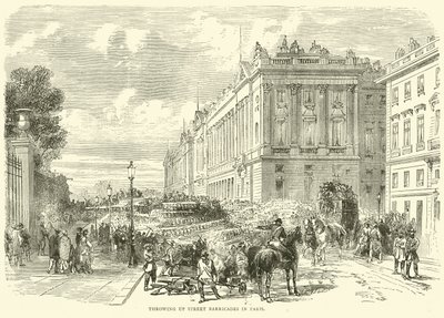 Wyrzucanie barykad ulicznych w Paryżu, październik 1870 r. autorstwa English School