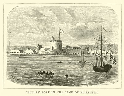 Fort Tilbury w czasach Elżbiety autorstwa English School
