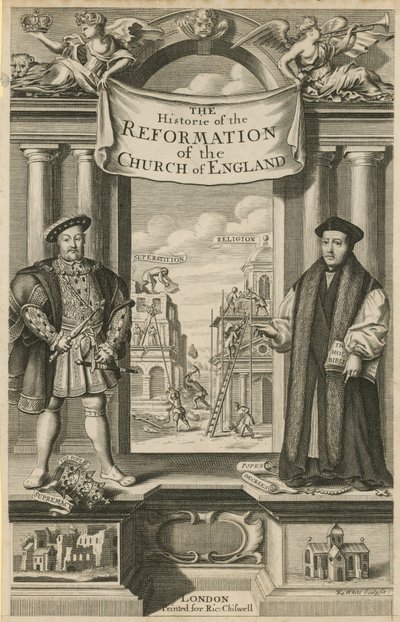 Strona tytułowa „Historii reformacji Kościoła anglikańskiego” autorstwa English School