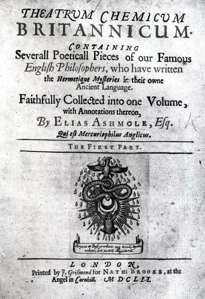 Strona tytułowa do Theatrum Britannicum Eliasa Ashmole, 1652 (druk) autorstwa English School