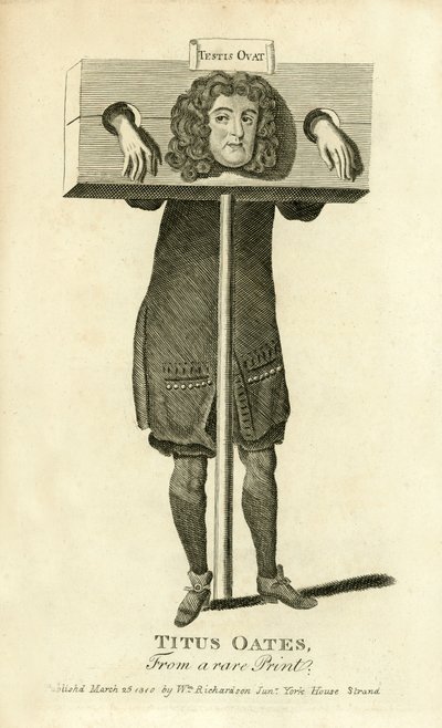 Titus Oates, pręgierz autorstwa English School