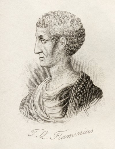 Titus Quinctius Flamininus, ze „Słownika historycznego Krabba”, opublikowany w 1825 r. autorstwa English School