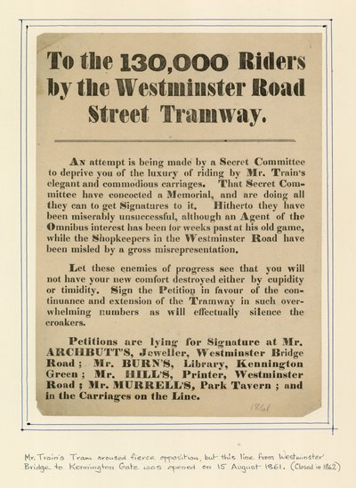 Do 130 000 pasażerów przy Westminster Road Street Tramway autorstwa English School