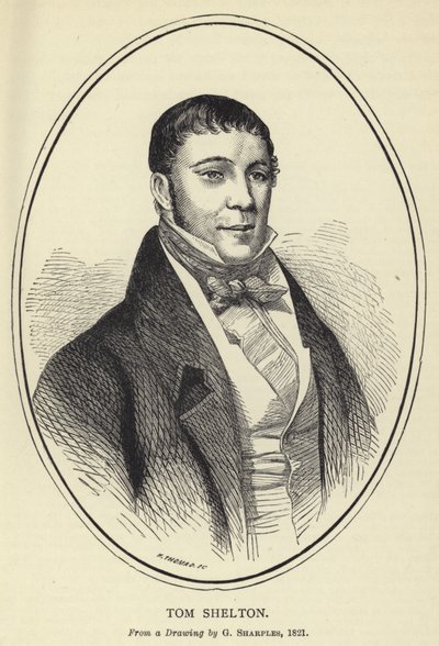 Tom Shelton, Z rysunku G Sharplesa, 1821 autorstwa English School