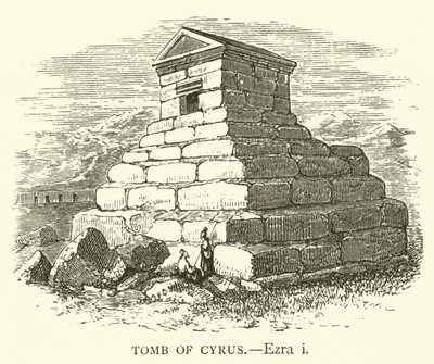 Grób Cyrusa, Ezdrasz I (rycina) autorstwa English School