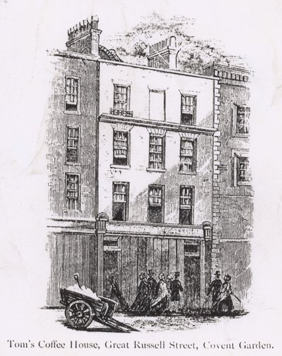 Toms Coffee House, Great Russell Street, Covent Garden autorstwa English School