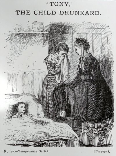 Tony, dziecko pijak, ok. 1860 autorstwa English School