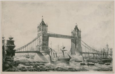 Tower Bridge, Londyn autorstwa English School