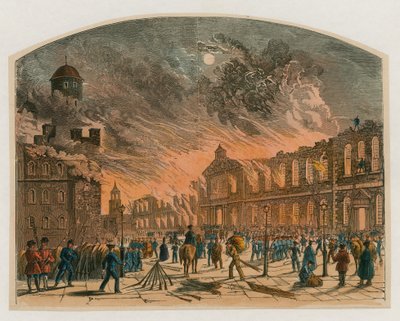 Pożar Tower of London, 1841 autorstwa English School