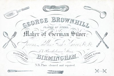 Karta handlowa, George Brownhill autorstwa English School