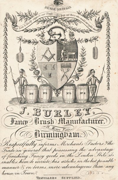 Karta handlowa, J Burley autorstwa English School