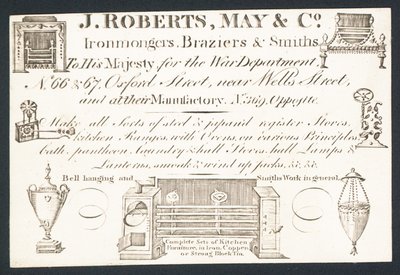 Karta handlowa, J Roberts, May & Co autorstwa English School
