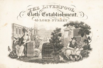 Karta handlowa, The Liverpool Cloth Establishment autorstwa English School