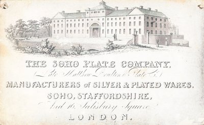 Karta handlowa, The Soho Plate Company autorstwa English School