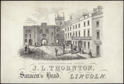 Karta handlowa dla J L Thornton autorstwa English School