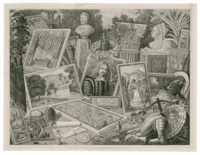 Karta handlowa Roberta Martina, promująca umiejętności w zakresie sztuki litograficznej, 1830 autorstwa English School