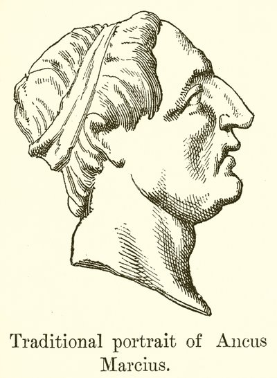 Tradycyjny portret Ancusa Marcius autorstwa English School