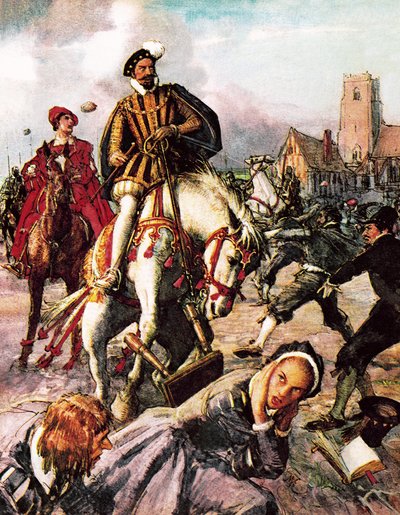 Tragedia na dzień św. Bartłomieja, 1572 autorstwa English School