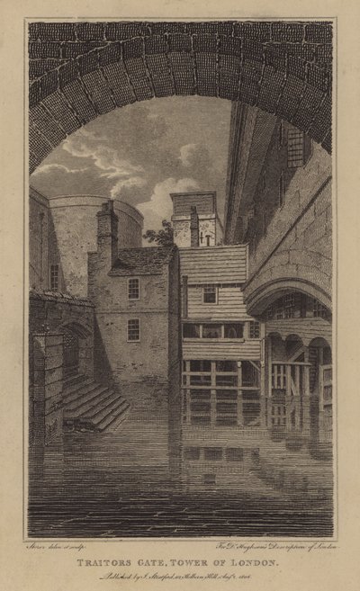 Brama Zdrajców, Tower of London (rycina) autorstwa English School