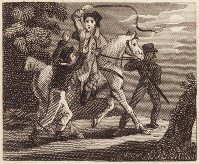 Podróżni zaatakowani przez rabusiów (rycina) autorstwa English School