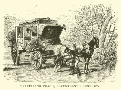 Wagon podróżny, XVII wiek autorstwa English School