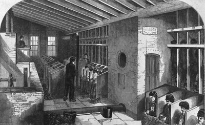 Tread-Wheel i Oakum-Shed w City Prison, Holloway, z „The Criminal Prisons of London and Scenes of Prison Life” Henry