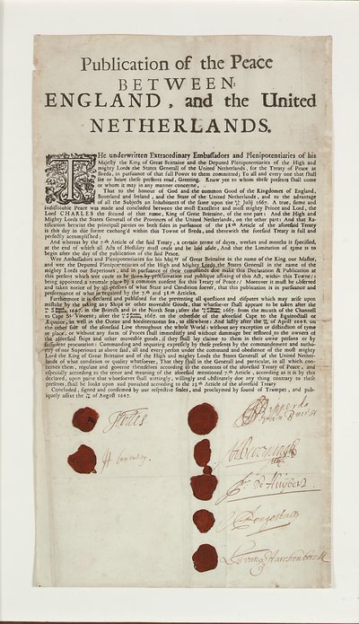 Traktat z Bredy, 1667 autorstwa English School