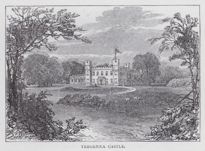 Zamek Tregenna (rycina) autorstwa English School