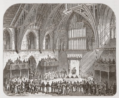 Proces Lamberta w Westminster Hall autorstwa English School