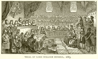 Proces Lorda Williama Russella, 1683 autorstwa English School