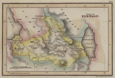 Plemię Zebulona (kolorowy grawerunek) autorstwa English School