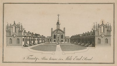 Trinity Alms Houses w Mile End Road autorstwa English School
