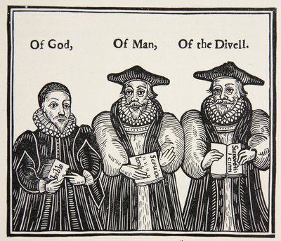 Potrójne episkopacie, satyra Purytan Partii Laud i nadwornych biskupów, z traktatu z 1641 r. autorstwa English School