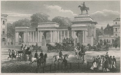 Łuk Triumfalny, Hyde Park Corner, Londyn autorstwa English School