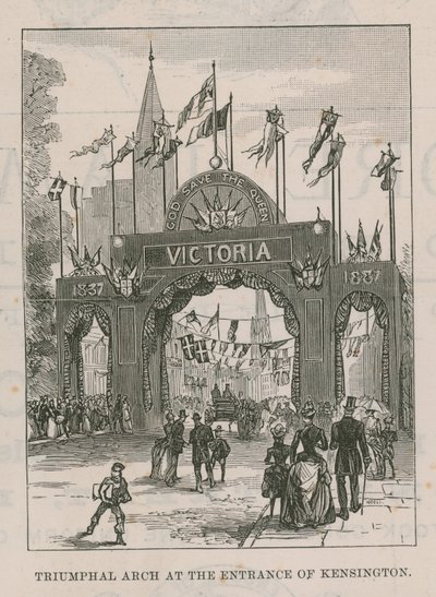 Łuk Triumfalny przy wejściu do Kensington autorstwa English School
