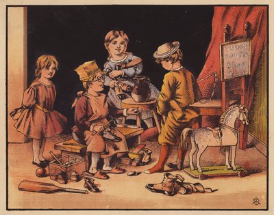 Tudge Shoemaker (kolorowa litografia) autorstwa English School