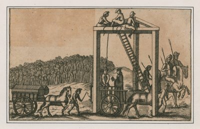 Drzewo Tyburn, około 1680 r. (rycina) autorstwa English School