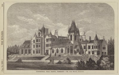 Tyntesfield, niedaleko Bristolu, Somerset, Pan John Norton, Architekt (Grawerowanie) autorstwa English School