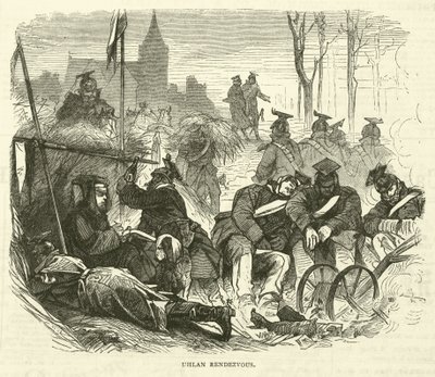 Spotkanie ułanów, wrzesień 1870 autorstwa English School